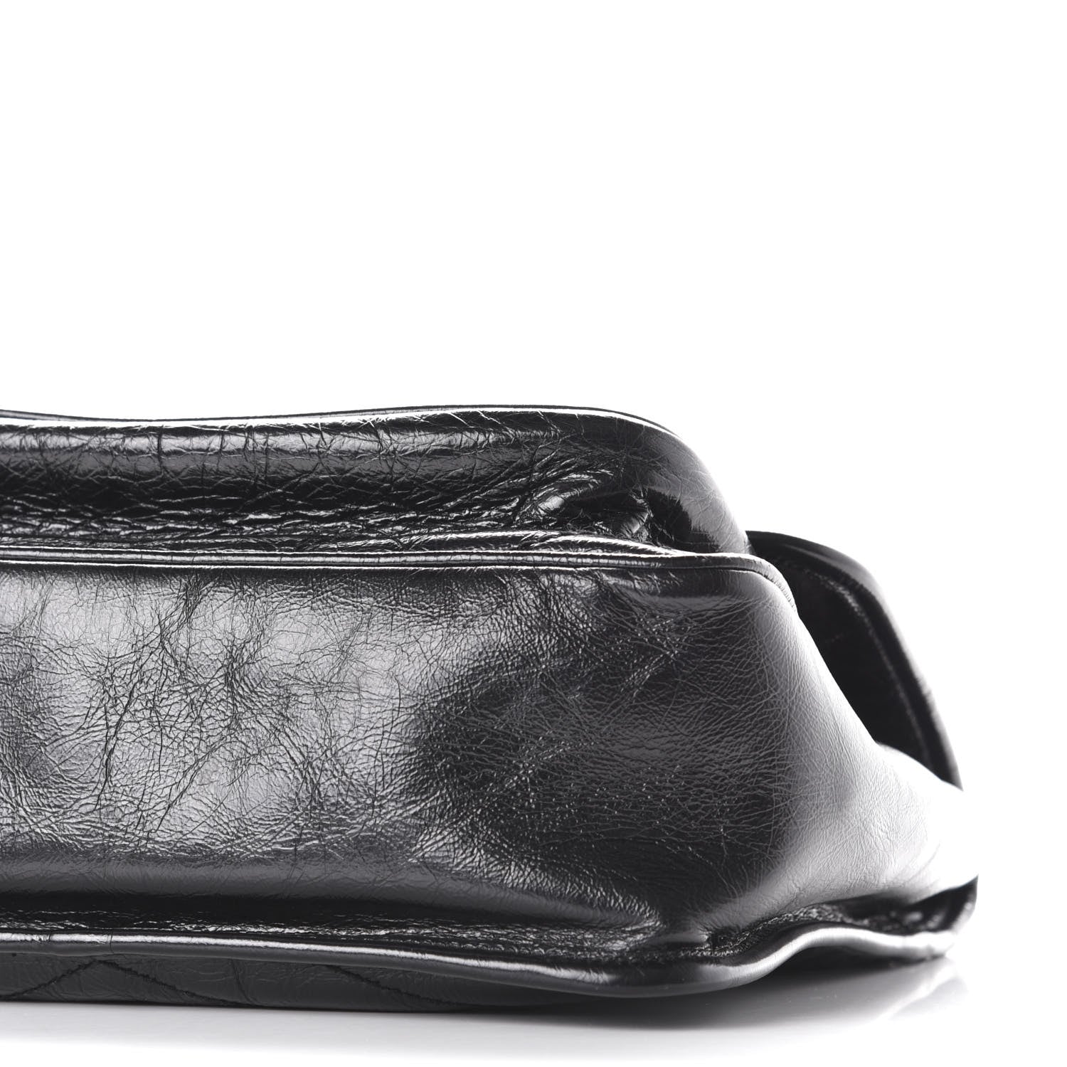Saint Laurent Crinkled Calfskin Matelasse Monogram Medium Niki Chain Satchel Black 8 of 13