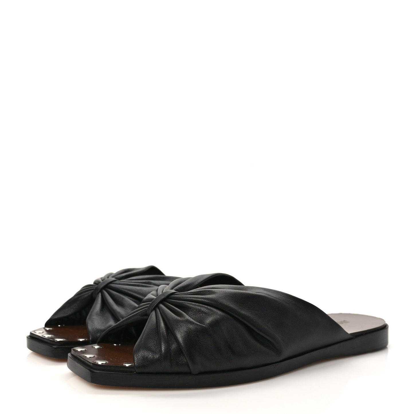 Nappa Jupiter Slide Sandals 38.5 Black