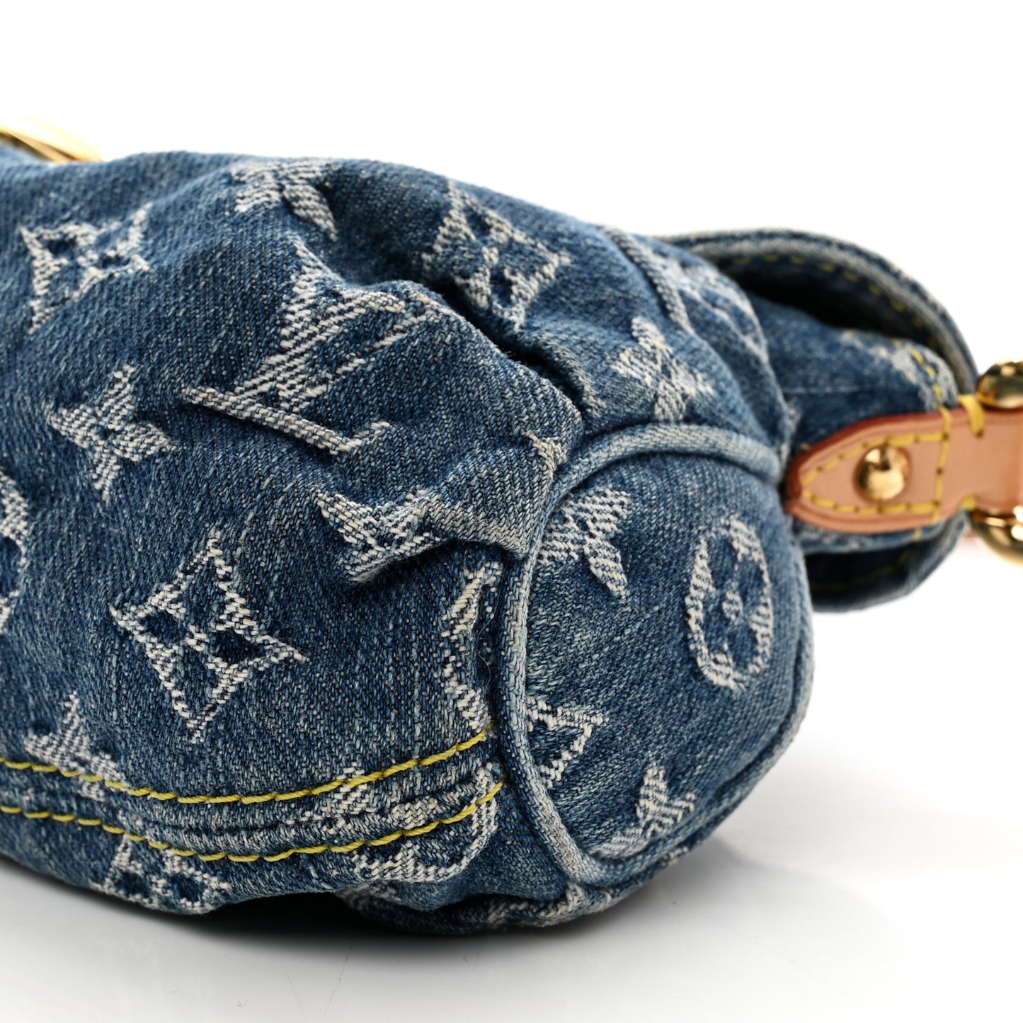 Monogram Denim Mini Pleaty Blue