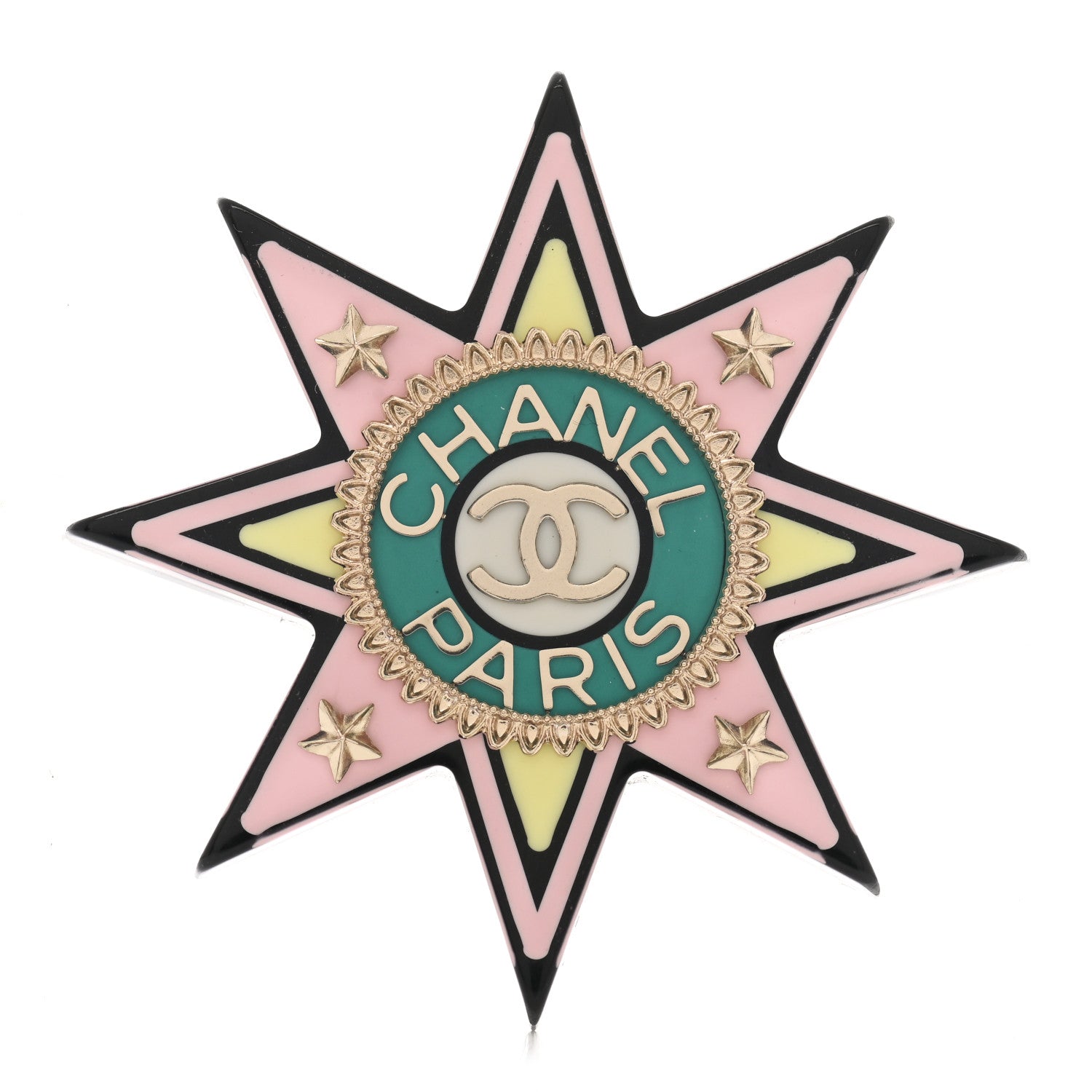 Chanel Resin CC Star Brooch Multicolor 1 of 5