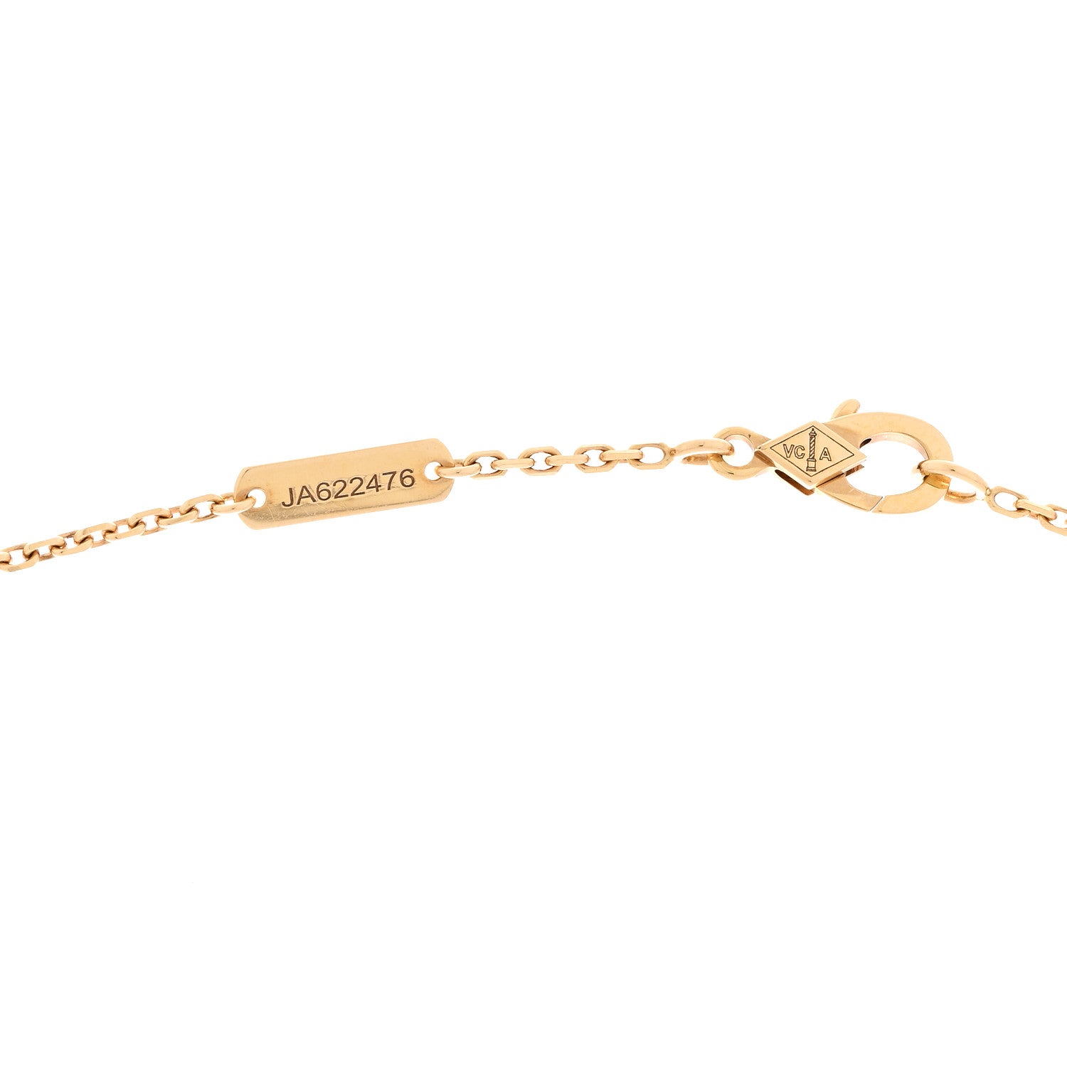 Van Cleef & Arpels 18K Yellow Gold Black Onyx Vintage Alhambra Pendant Necklace 5 of 6
