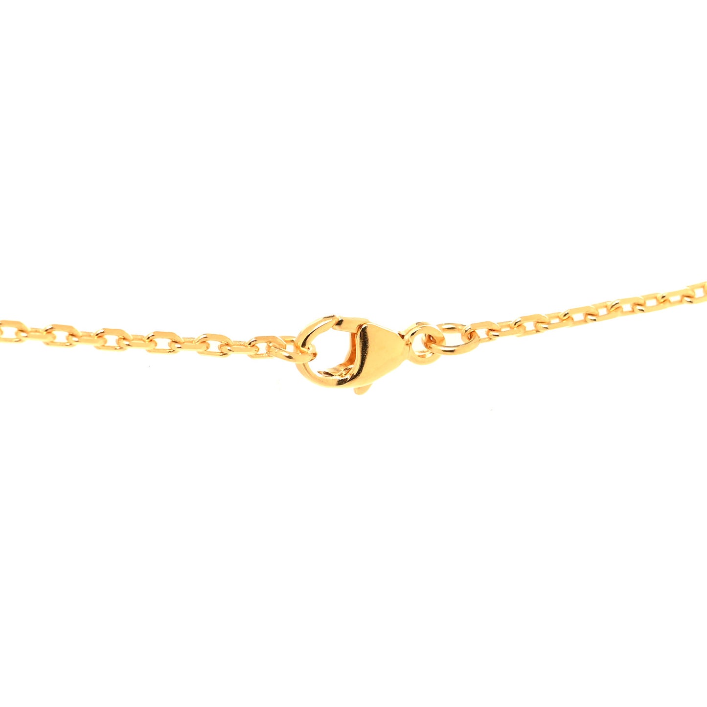 Lacquered Gold Mini Pop H Pendant Necklace Black