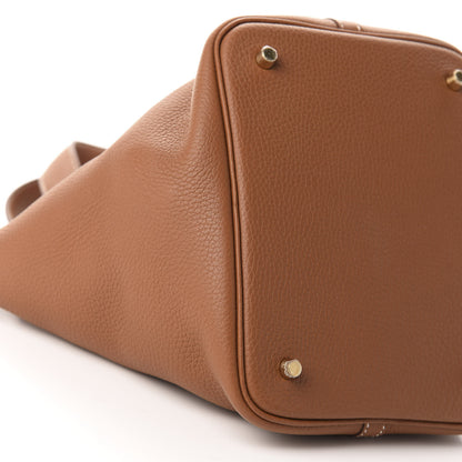 Hermes Taurillon Clemence Picotin Lock 22 MM Gold 6 of 10