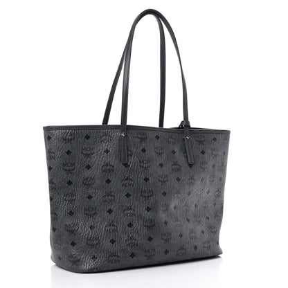 MCM Visetos Medium Project Reversible Shopper Tote Phantom Grey 3 of 8