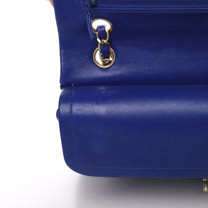 Chanel Lambskin Quilted Medium Double Flap Blue 11 of 14