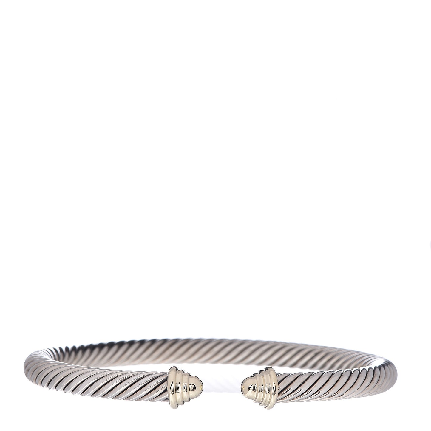 Sterling Silver 14K Yellow Gold 5mm Cable Classics Bracelet