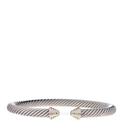 David Yurman Sterling Silver 14K Yellow Gold 5mm Cable Classics Bracelet 1 of 4