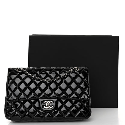 Chanel Patent Quilted Medium Double Flap Black 11 of 11