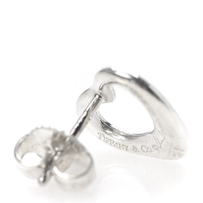 Tiffany Sterling Silver 11mm Elsa Peretti Open Heart Earrings 4 of 4
