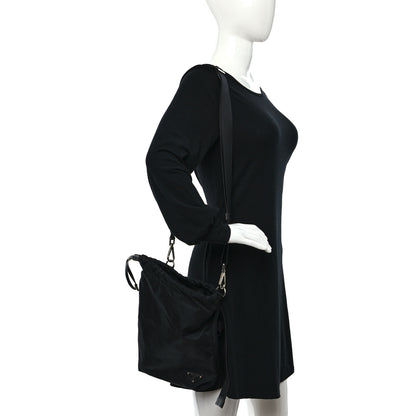 Prada Nylon Drawstring Convertible Crossbody Black 2 of 9