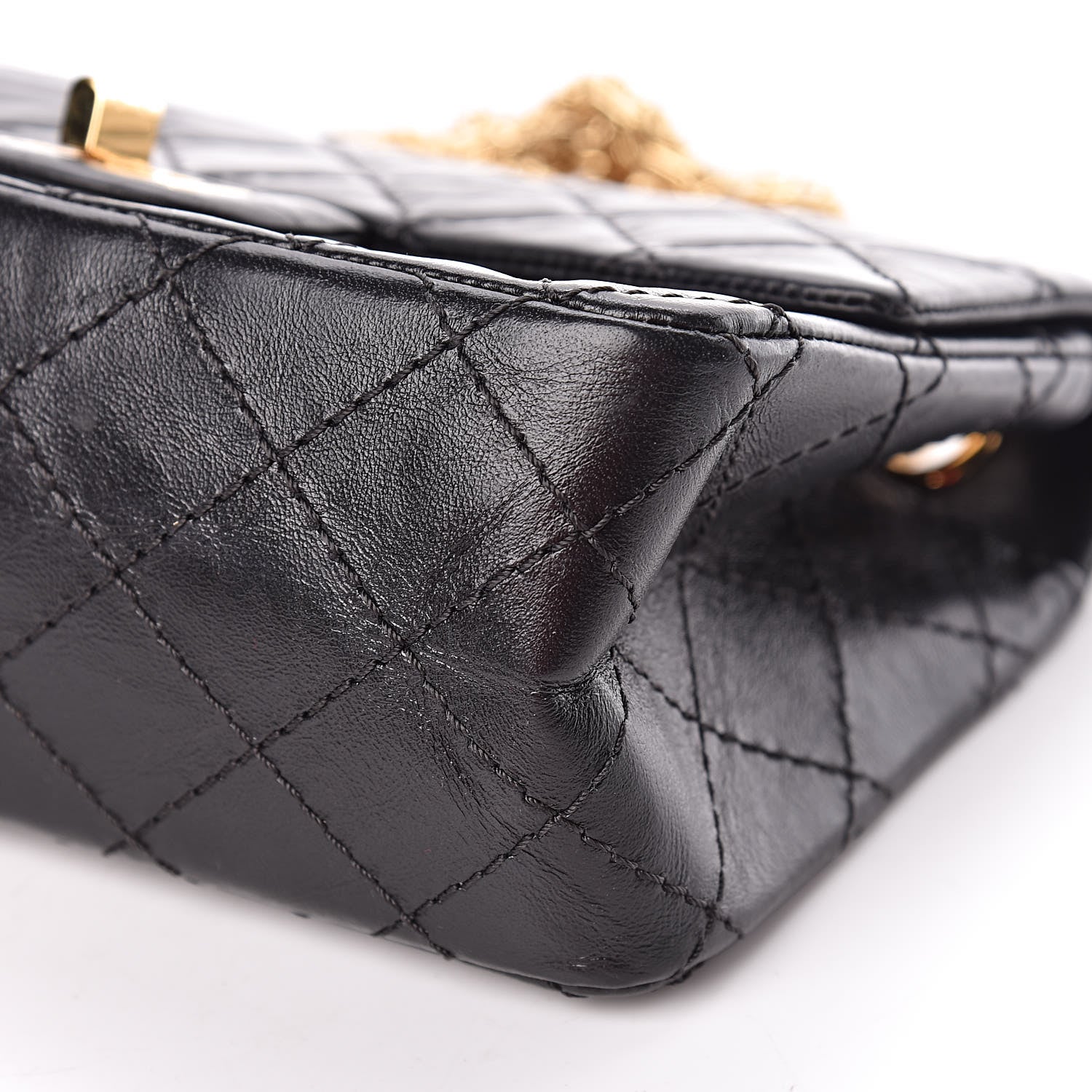 Chanel Aged Calfskin Quilted 2.55 Reissue 224 Flap Black 9 of 12