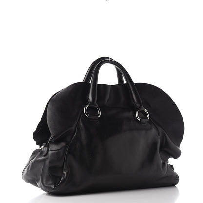 Prada Nappa Ruffle Bauletto Black 2 of 9