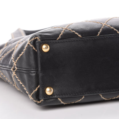 Chanel Calfskin Wild Stitch Tote Black 10 of 15