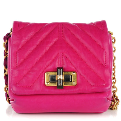 Lanvin Lambskin Quilted Mini Happy Pop Crossbody Fuchsia 1 of 8