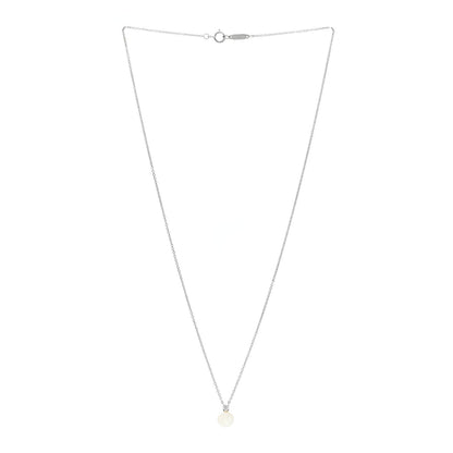 Tiffany 18K White Gold Diamond Cultured Pearl 6.5-7mm Tiffany Signature Pearls Pendant Necklace 3 of 5