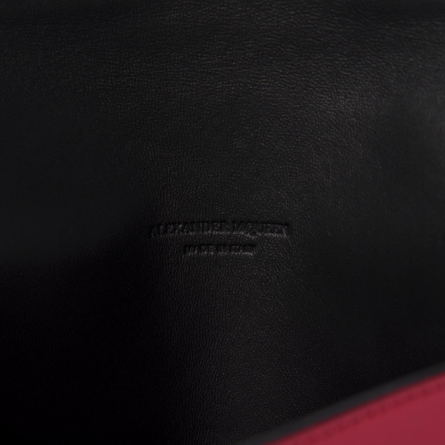 Calfskin Skull Envelope Clutch Fuchsia