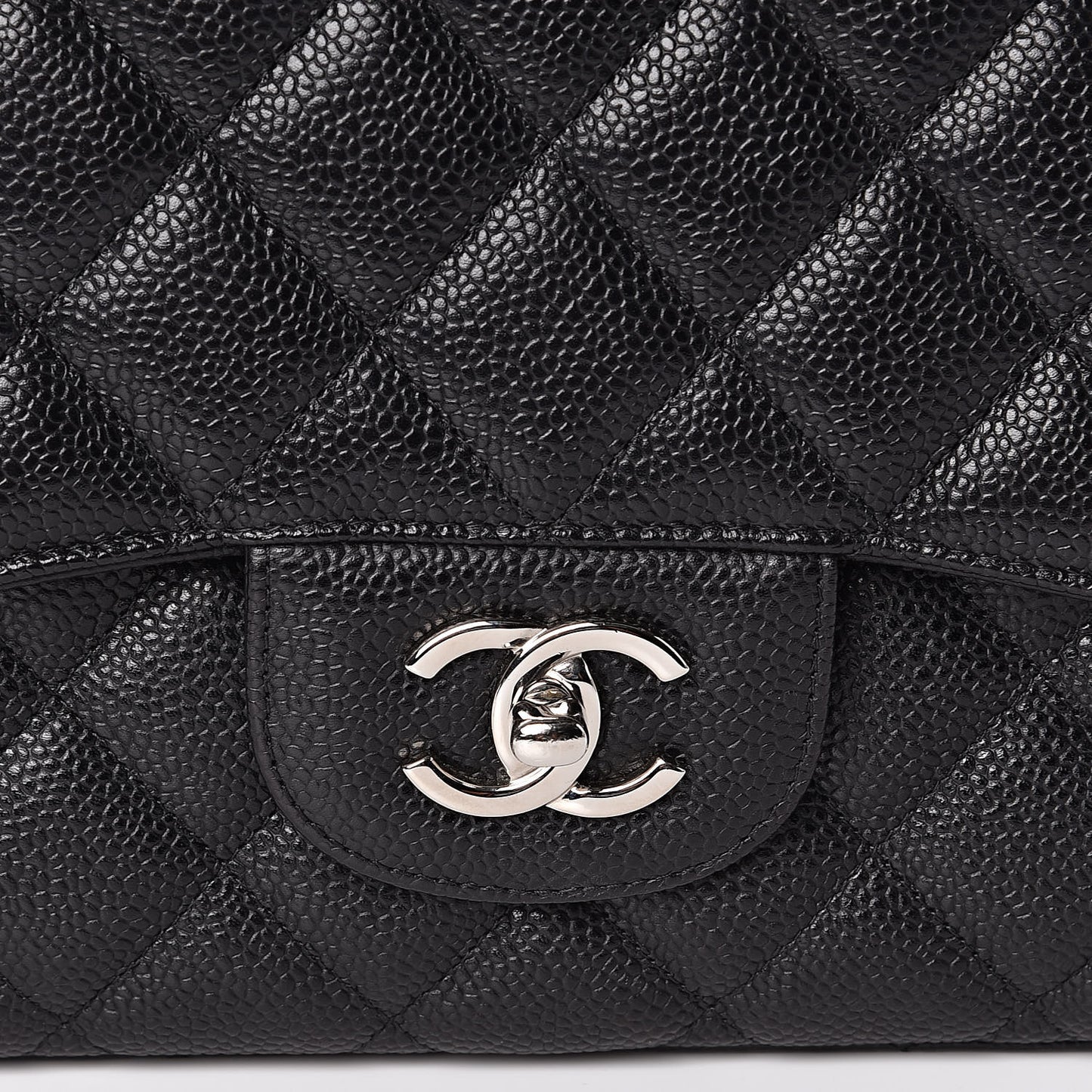 Caviar Quilted Jumbo Single Flap Black
