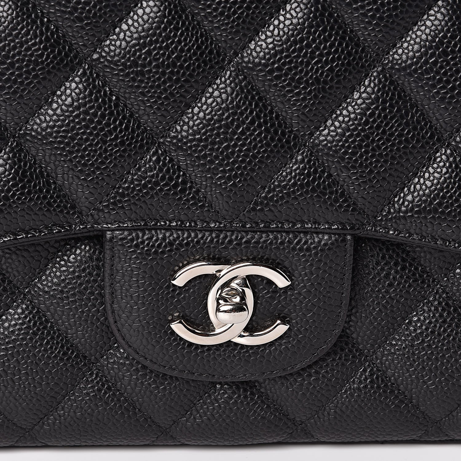 Chanel Caviar Quilted Jumbo Single Flap Black 10 of 11