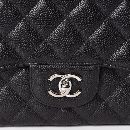 Chanel Caviar Quilted Jumbo Single Flap Black 10 of 11