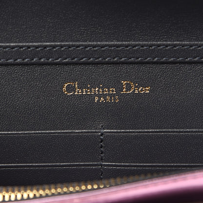 Christian Dior Metallic Patent Micro-Cannage Diorama Wallet on Chain Pouch Pink 6 of 9
