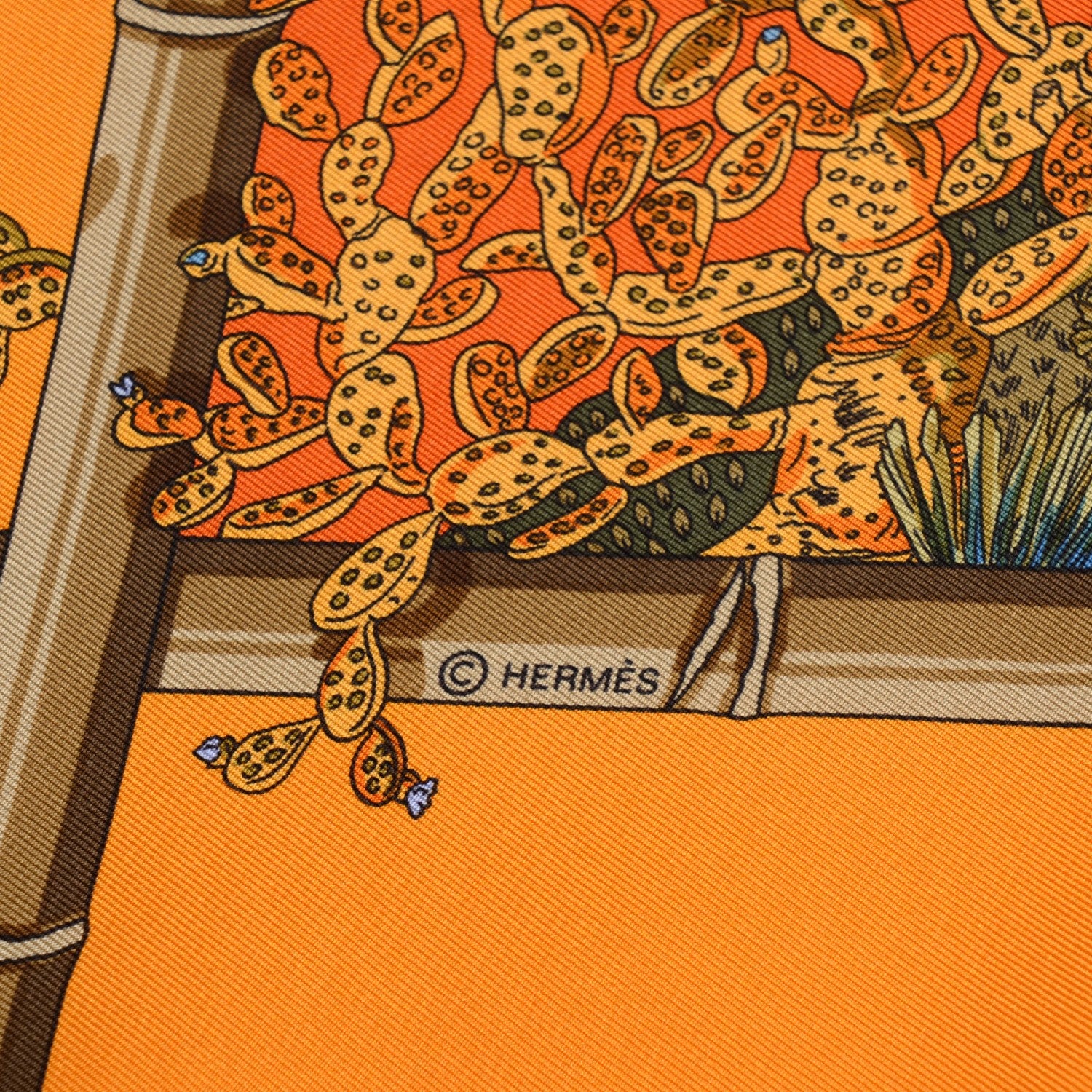 Hermes Silk Jardins D'Hiver Scarf 90 3 of 5