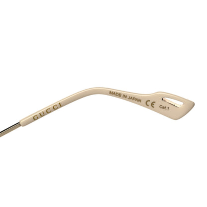 Gucci Metal Square Frame Sunglasses GG0739S Brown 5 of 7