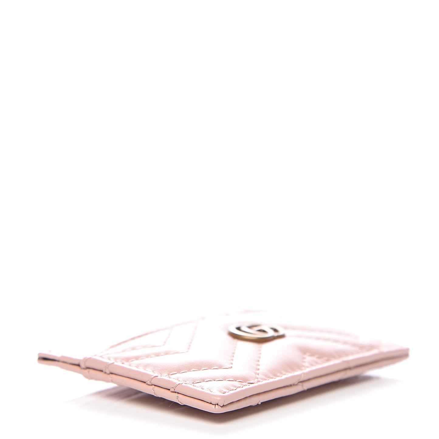 Calfskin Matelasse GG Marmont Card Holder Perfect Pink