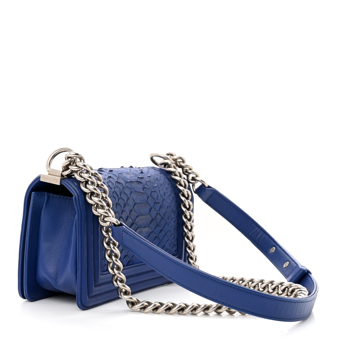 Snakeskin Small Boy Flap Blue