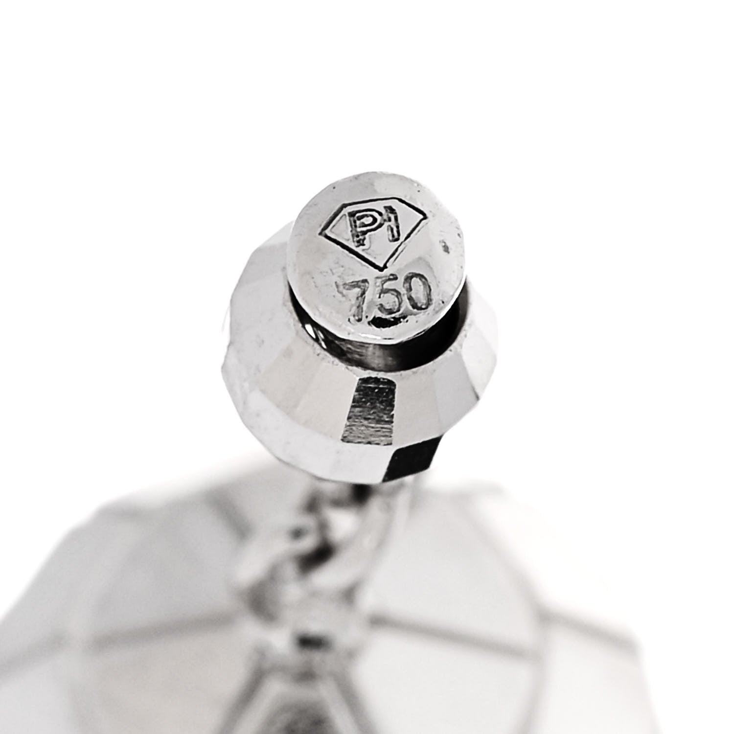 Piaget 18K White Gold Diamond Disco Drop Earrings 4 of 4