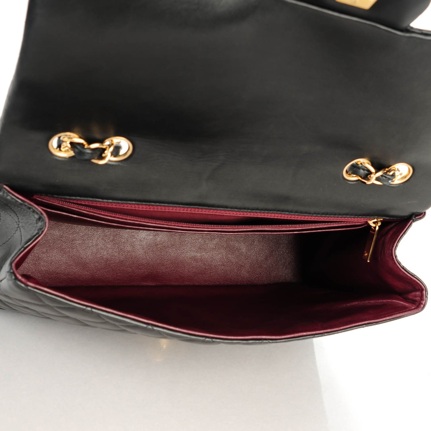 Chanel Lambskin Quilted Jumbo Single Flap Black 6 of 8