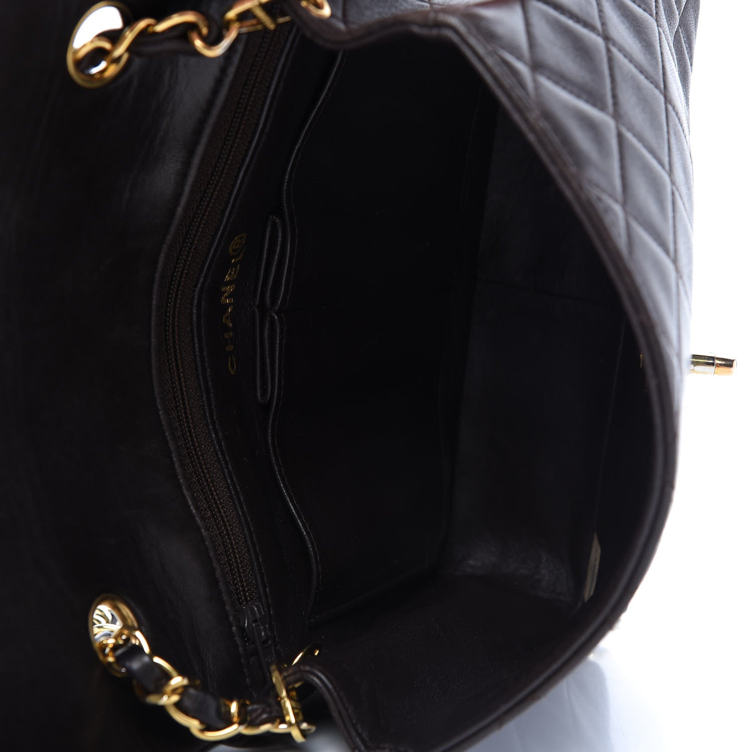 Chanel Lambskin Quilted Small Single Flap Brown 5 of 11