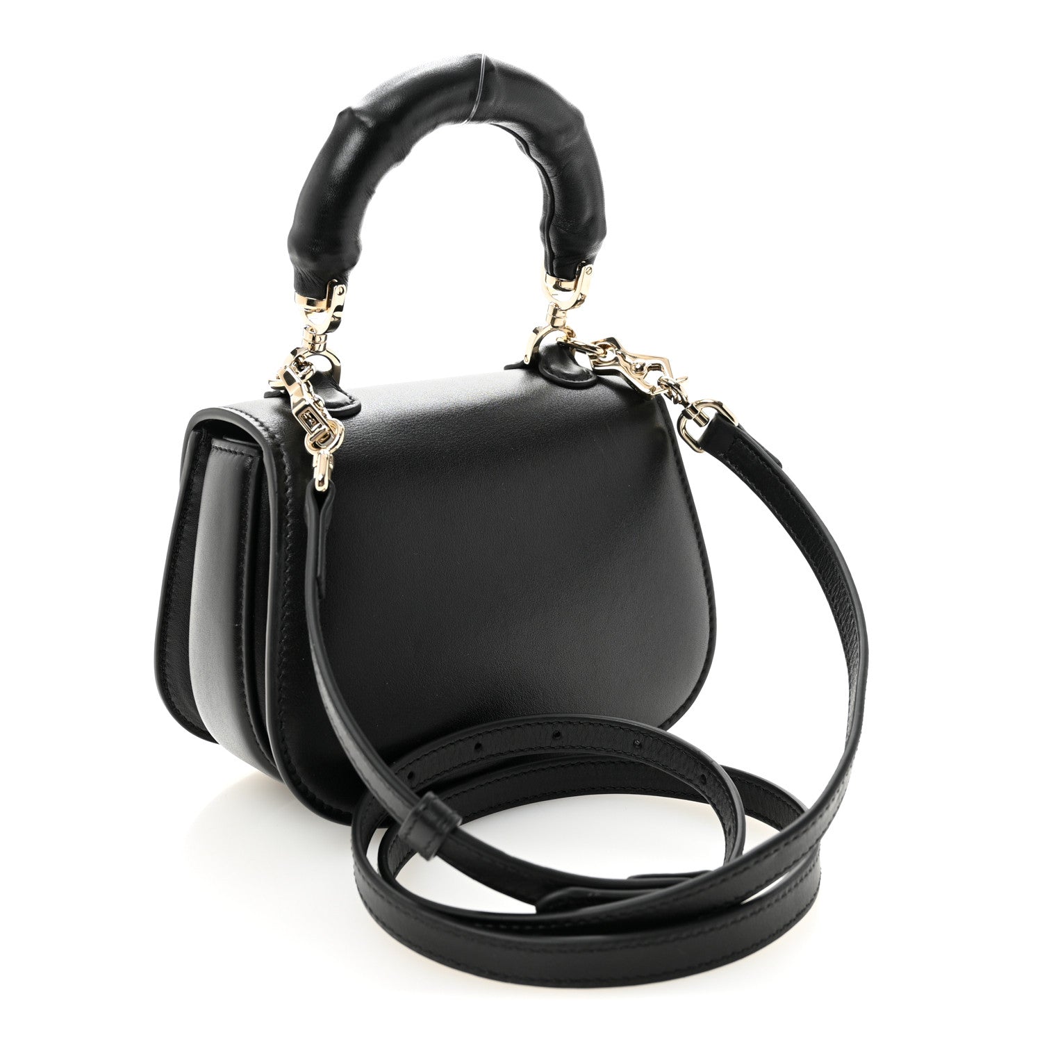 Gucci Boarded Dyana Lux Calfskin Mini Bamboo 1947 Top Handle Bag