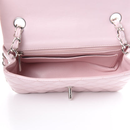 Chanel Lambskin Quilted Mini Rectangular Flap Light Pink 5 of 12