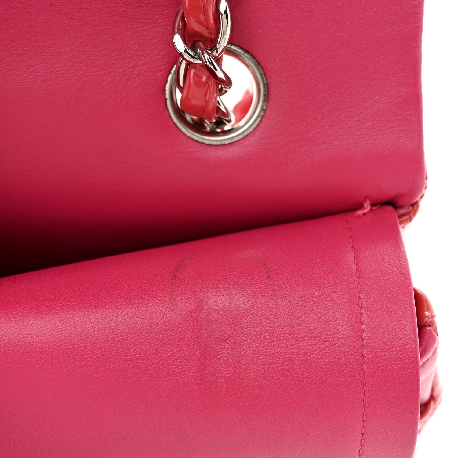 Chanel Patent Quilted Medium Double Flap Pink 12 of 16