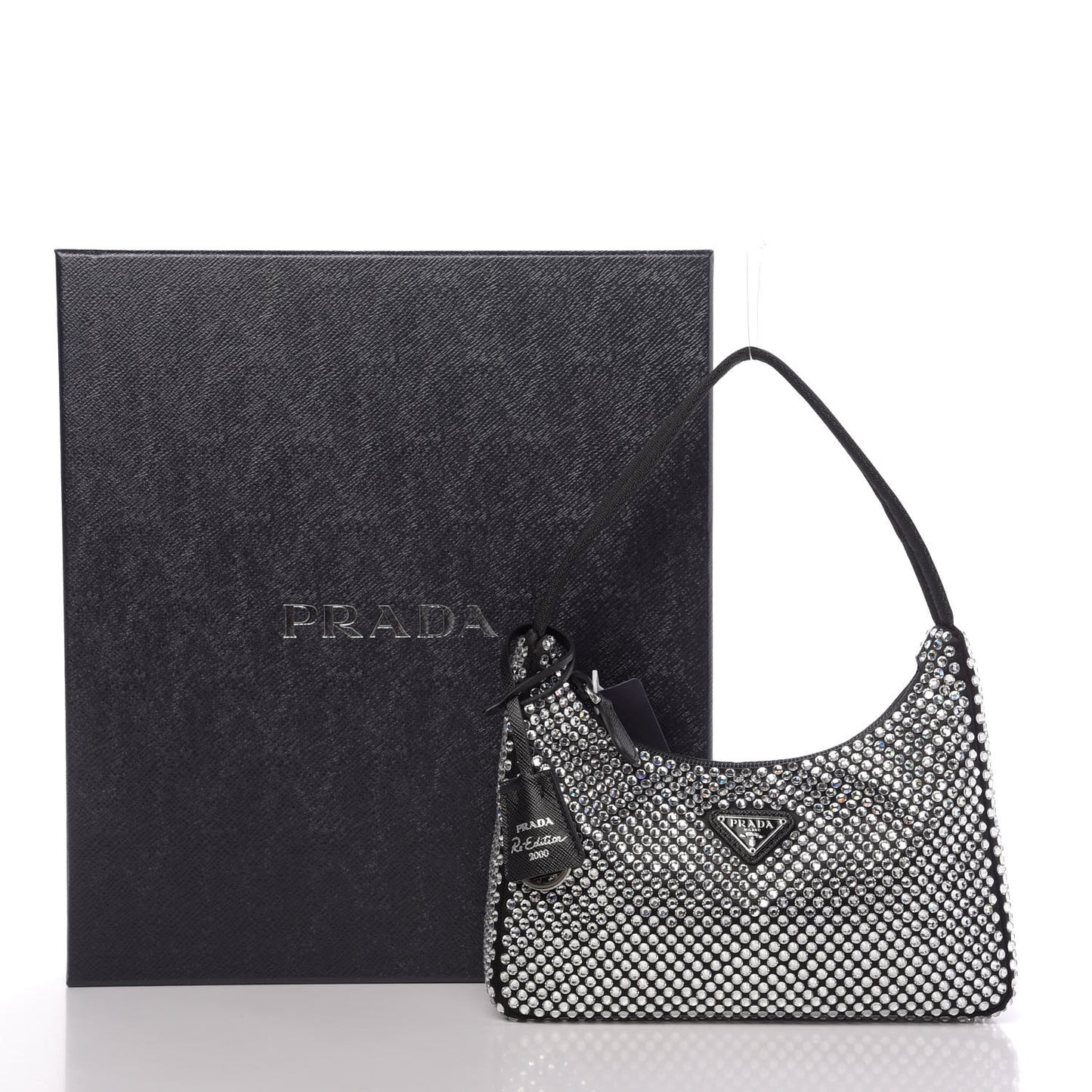 Satin Crystal Mini Re-Edition 2000 Bag Cristal