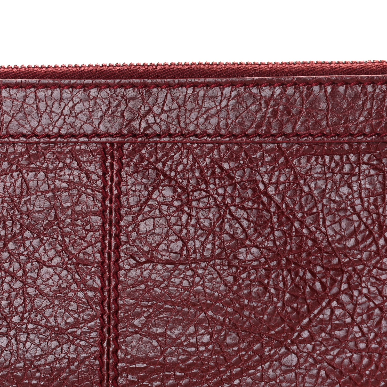 Balenciaga Agneau Arena Classic Hardware Medium Clip Rouge Grenat 9 of 9