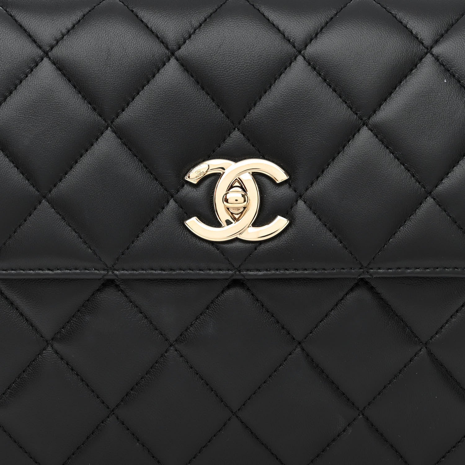 Chanel Lambskin Quilted Medium Trendy CC Flap Dual Handle Bag Black 9 of 14