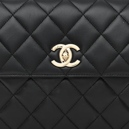 Chanel Lambskin Quilted Medium Trendy CC Flap Dual Handle Bag Black 9 of 14