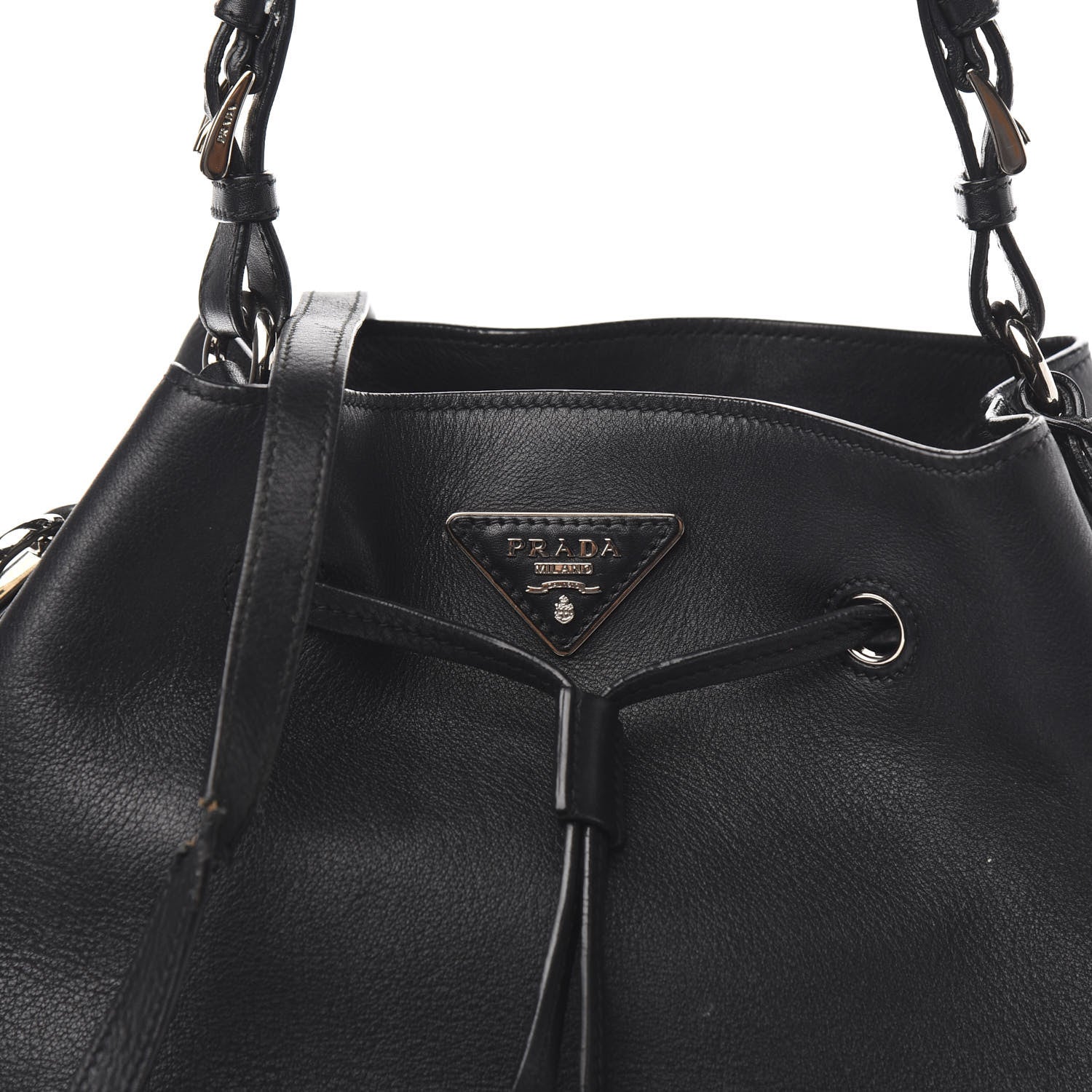 Prada City Calfskin Sport Bucket Bag Black 14 of 16