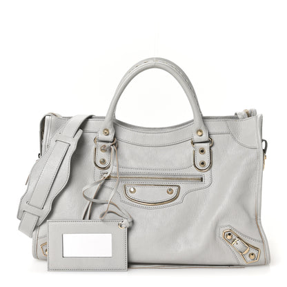 Balenciaga Chevre Gold Metallic Edge Hardware City Gris Glace 3 of 12