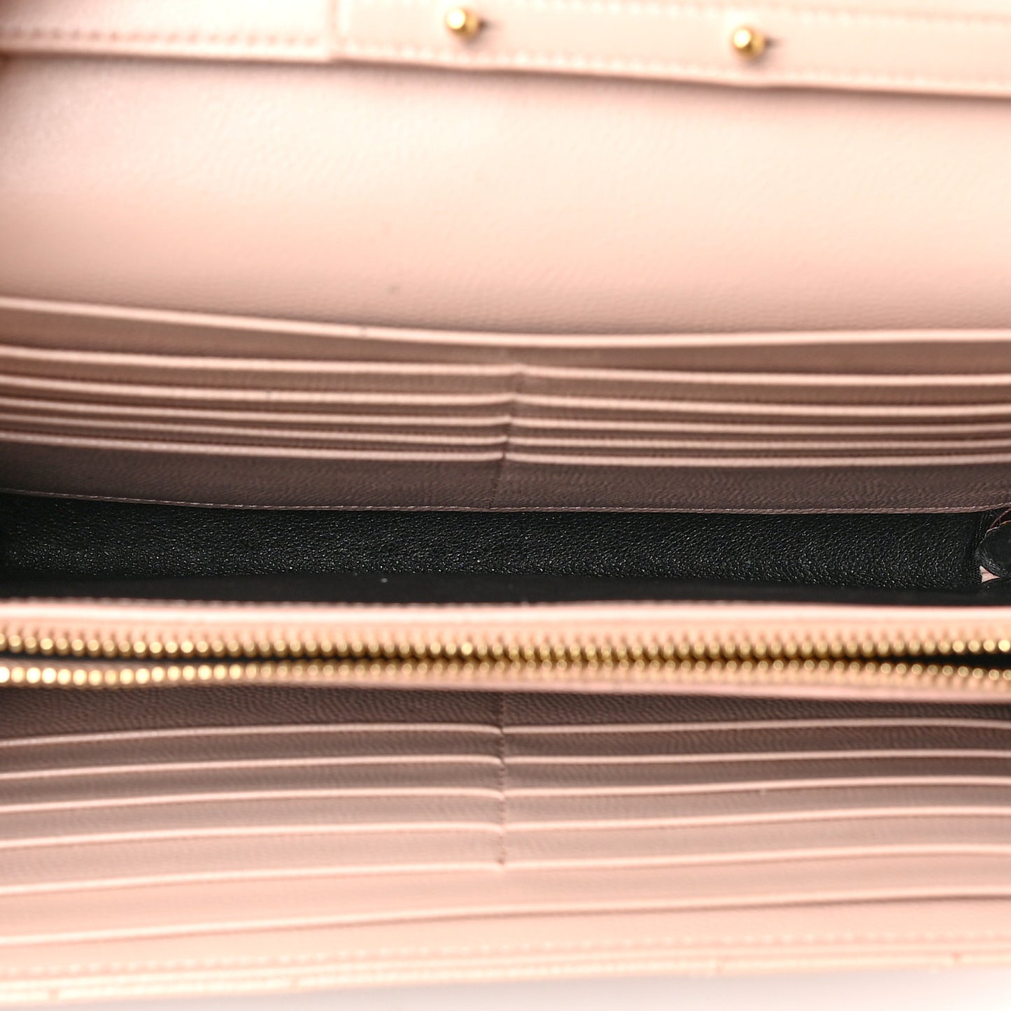 Grain De Poudre Matelasse Chevron Monogram Chain Wallet Pale Pink