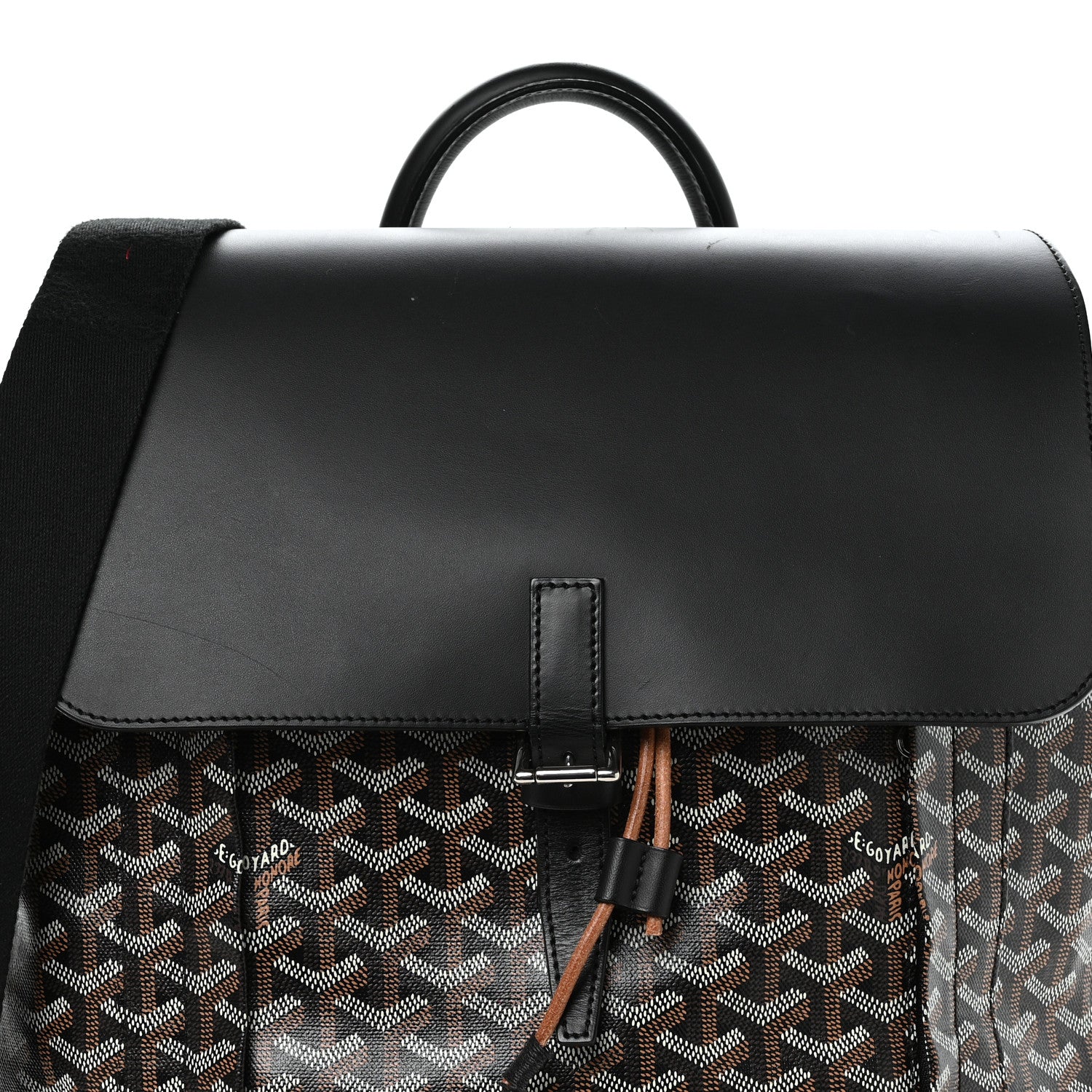 Goyard Goyardine Calfskin Alpin MM Backpack Black 8 of 11