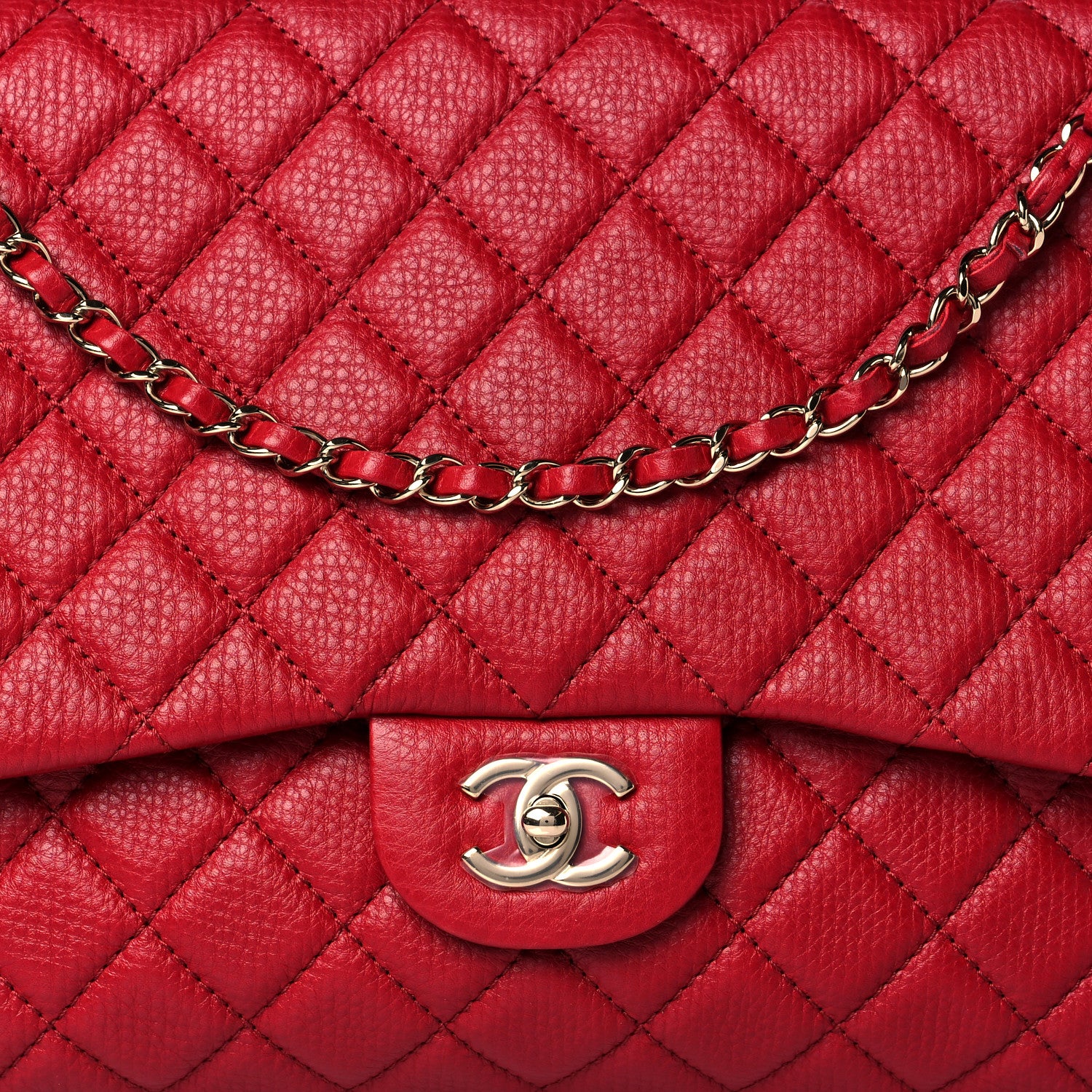 Chanel Calfskin Quilted Small XXL Travel Flap Bag Red 8 of 11