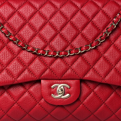 Chanel Calfskin Quilted Small XXL Travel Flap Bag Red 8 of 11
