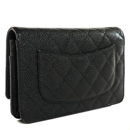 Chanel Caviar Quilted Wallet On Chain WOC Black 3 of 9