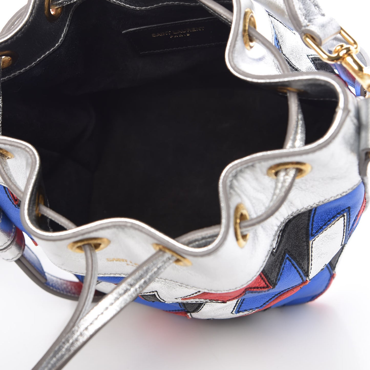 Calfskin Patchwork Small Emmanuelle Bucket Bag