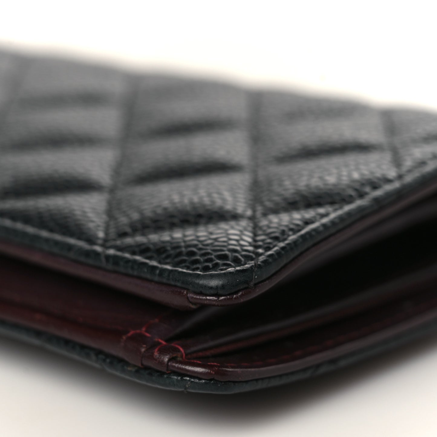 Caviar Quilted Yen Wallet Black