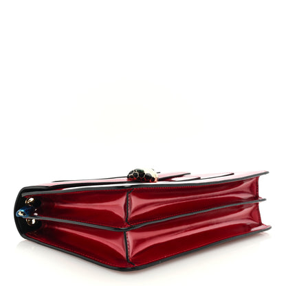 Bulgari Metallic Calfskin Serpenti Forever Shoulder Bag Red 5 of 10