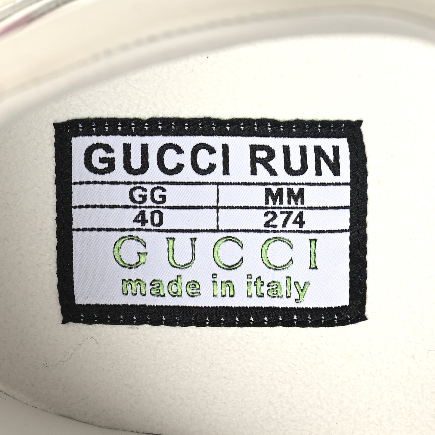 Ultralight Plutone Calfskin Womens Gucci Run Sneakers 40 Great White