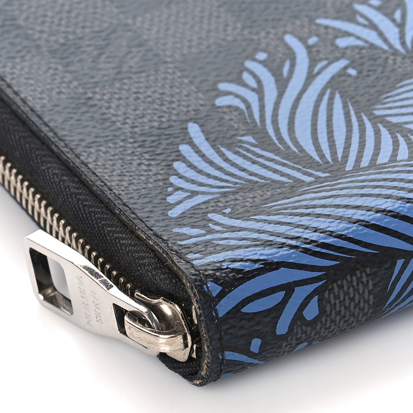 Damier Graphite Rope Zippy Organizer Wallet Blue